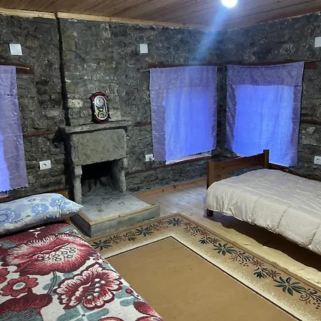 Jani Stone House Fireplace Near Quiet Nature