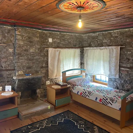Jani Stone House Fireplace Near Quiet Nature Пермети